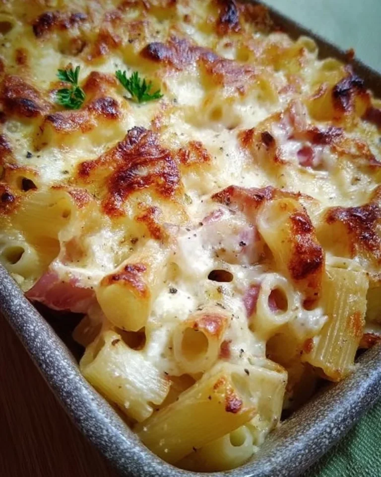 Pâtes au four aux courgettes, Cotto et Galbanino préparées dans un plat réconfortant