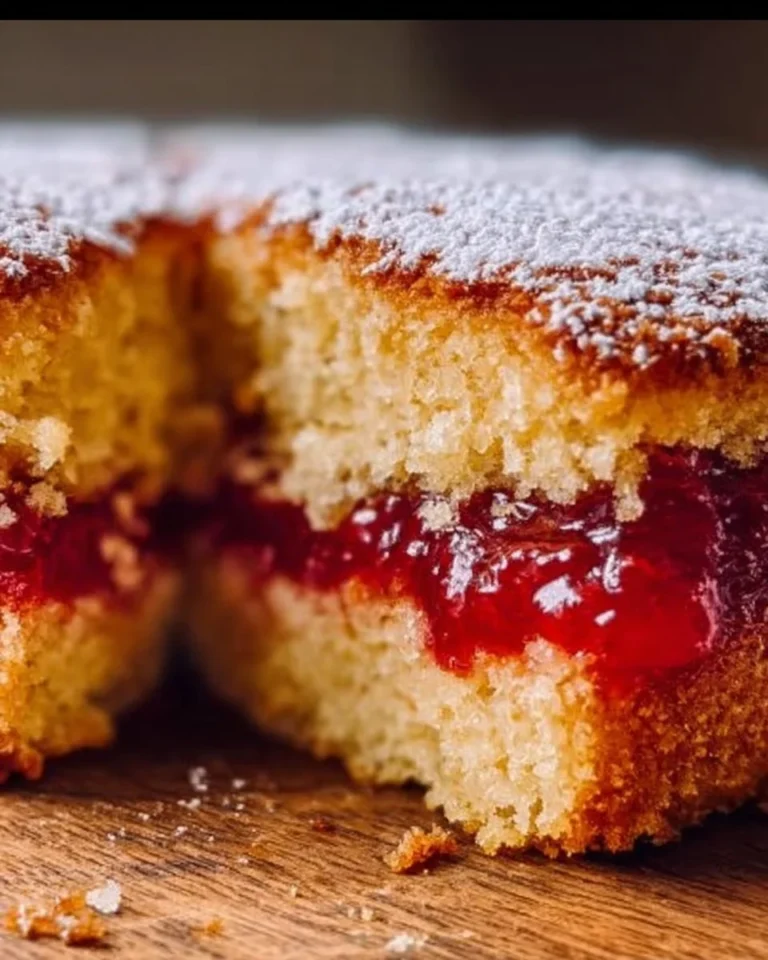 Soft cake moelleux garni de confiture, délicieux et réconfortant