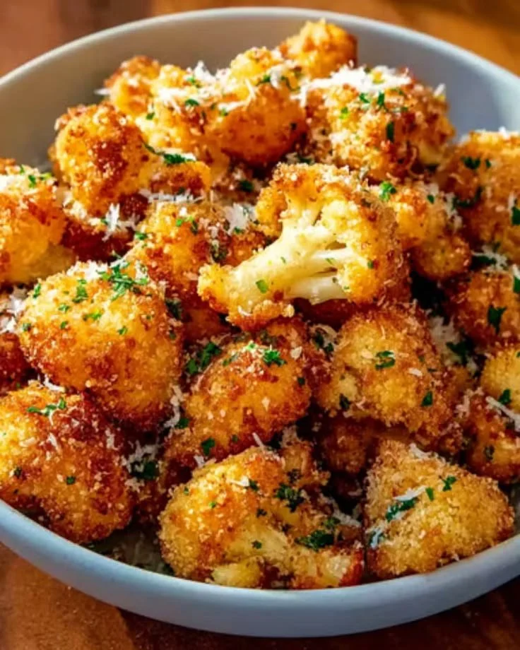 Chou-fleur rôti croustillant au parmesan, plat savoureux et croustillant