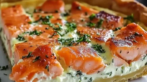 Quiche au Saumon Fumé et Boursin, facile à préparer et parfaite pour le partage